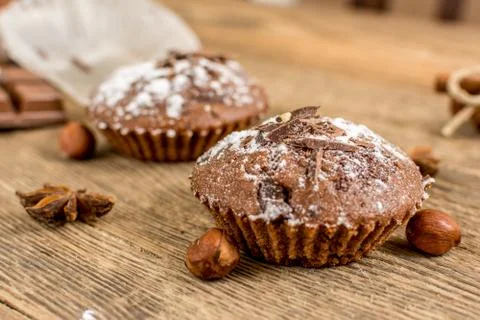 Cocoa muffin Foto stock