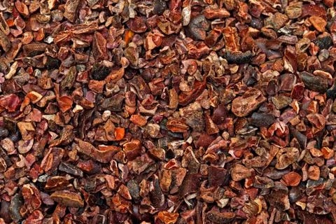 Cocoa nibs pattern Foto stock