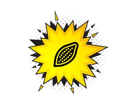 Cocoa nut icon. Tasty nuts sign. Vegan food. Vector Illustrazione stock