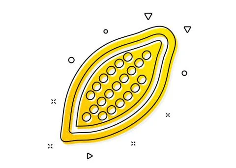 Cocoa nut icon. Tasty nuts sign. Vegan food. Vector Stock Illustration