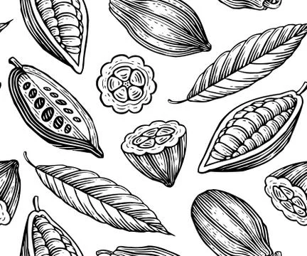Cocoa pattern Stock Illustration