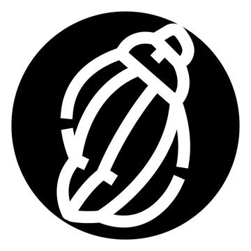 Cocoa pod icon representing chocolate production process Stock Illustration