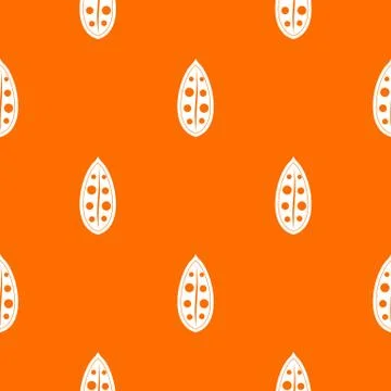 Cocoa pod pattern seamless 스톡 일러스트