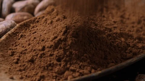 Cocoa-powder-drop Stock Footage 104968026