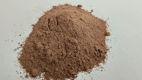 Cocoa powder on a white background Video stock 311749461