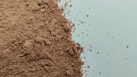 Cocoa powder on a white background Video stock 311749471