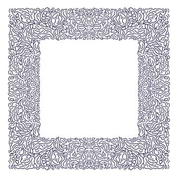 Cocoa square border. Abstract pattern Vector plant Illustrazione stock