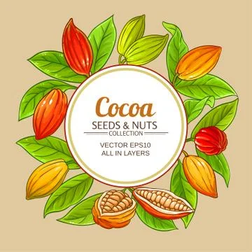 Cocoa vector frame Stock Illustration