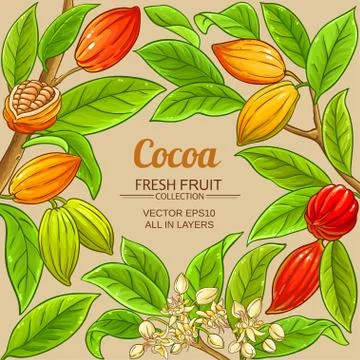 Cocoa vector frame Stock Illustration