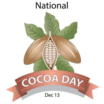 Cocoa Vector Illustration for brochures and advertisements Stock Illustration