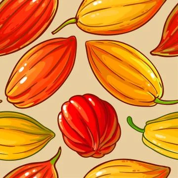 Cocoa vector pattern Stock Illustration