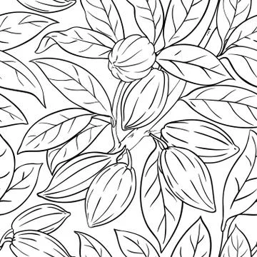 Cocoa vector pattern Stock Illustration