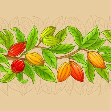 Cocoa vector pattern Stock Illustration