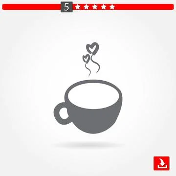 Cocoffee vector icon Stock Illustration