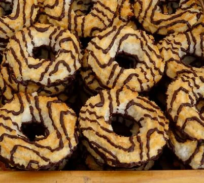 Cocolate Macaroon Rings Stock Photos