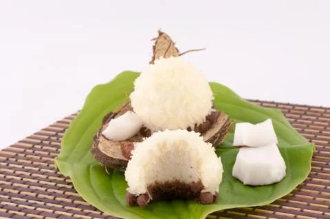 Coconut and coconut sweets Stock Photos