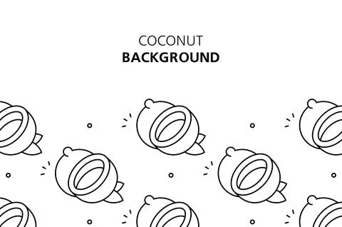 Coconut background Stock Illustration