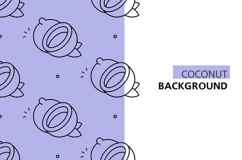 Coconut background Stock Illustration