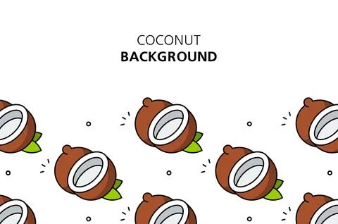 Coconut background Stock Illustration