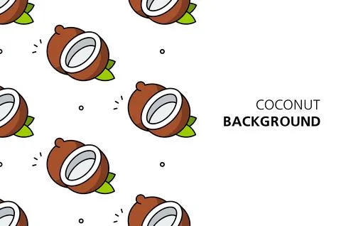 Coconut background Stock Illustration