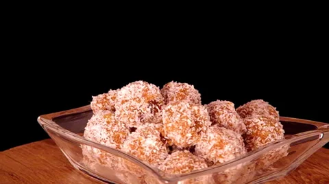Coconut balls Stock Footage 37123305