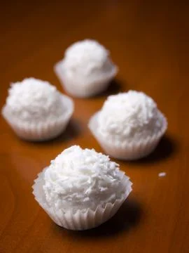 Coconut balls Stock Photos