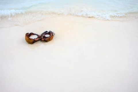 Coconut on beach Foto stock
