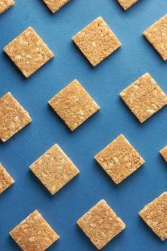 Coconut biscuits pattern, food background Stock Photos