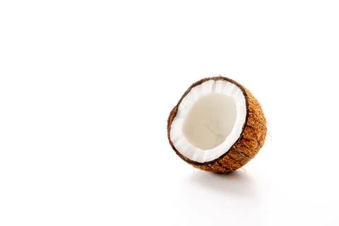 Coconut on a black background Stock Photos