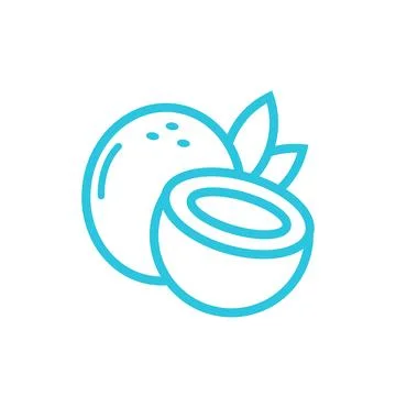 Coconut. From blue icon set. Stock Illustration