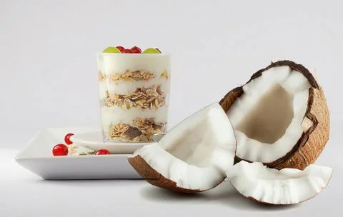 Coconut Breakfast Stock Photos