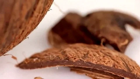 Coconut Broken Stock Footage 98247495