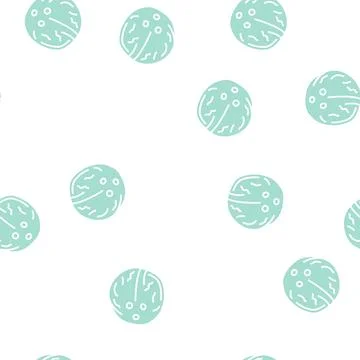 Coconut brown glyph seamless pattern Stock Illustration