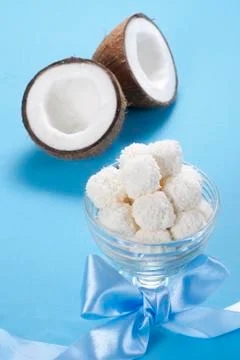 Coconut candies Stock Photos