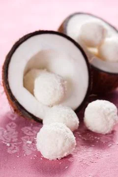 Coconut candies Stock Photos