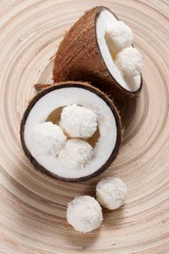 Coconut candies Stock Photos