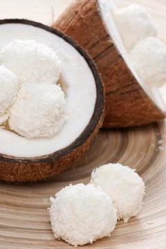 Coconut candies Stock Photos