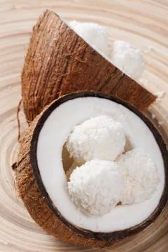 Coconut candies Stock Photos