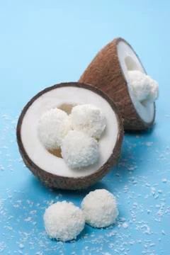 Coconut candies Stock Photos
