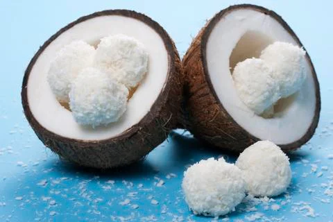 Coconut candies Stock Photos