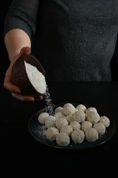 Coconut candies Stock Photos