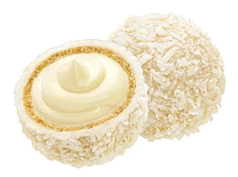 Coconut candy isolated on white background Foto stock