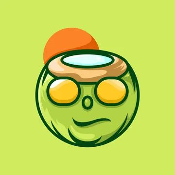 Coconut cartoon Stock Illustration