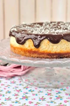 Coconut Cheesecake Stock Photos