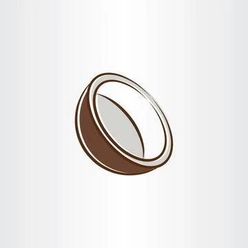 Coconut clip art vector Stock Illustration