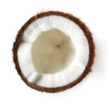 Coconut close up isolated on white Stock Photos