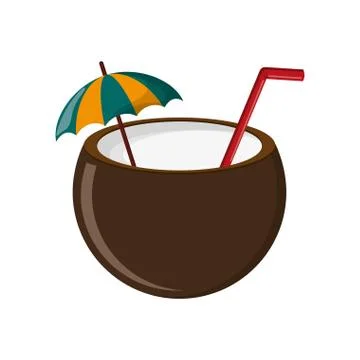 Coconut cocktail icon イラスト素材