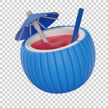 Coconut cocktail Stock Illustration