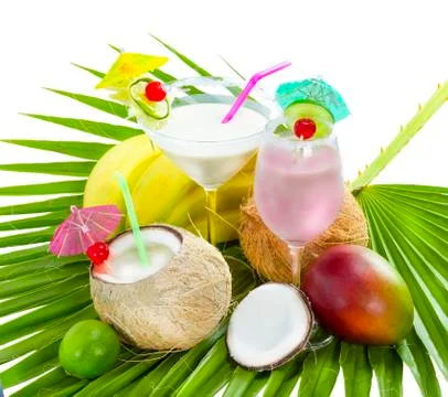 Coconut cocktail. Stock Photos