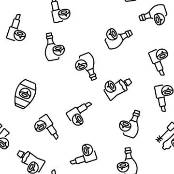 Coconut Cosmetic Pack Vector Seamless Pattern 스톡 일러스트